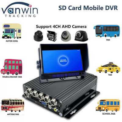 4G SD 카드 MDVR 1080P 8 채널 차량 녹음기 GPS 기능으로 모든 함대에 적합합니다