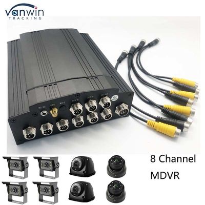 풀 HD 1080P 8CH 모바일 DVR SD 카드 4G GPS H.265 CMSV6 버스 트럭 DVR 보안 시스템