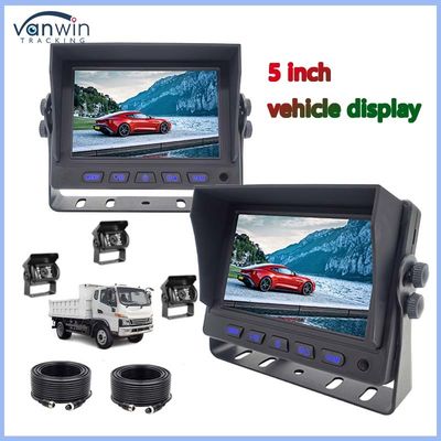 5인치 LCD 스크린 TFT 자동차 모니터 금속 커넥터+4PIN CCD 컬러 후면 카메라 12-24v