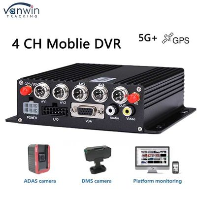 5G GPS AHD 카메라와 함께 4 채널 자동차 DVR 트럭 버스용 SD 카드 비디오 레코더