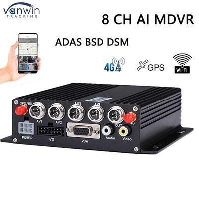 8CH SD DVR 4G GPS ADAS DMS AI MDVR 1080P H.265 모바일 DVR 대시캠 레코더 GPS 모바일
