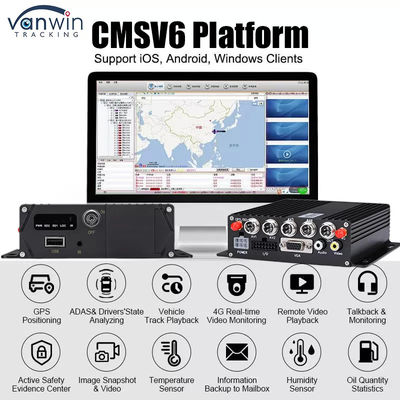 5G GPS 차량 추적기 4 채널 SD 카드 MDVR 택시 버스 밴 지원 OEM 서비스