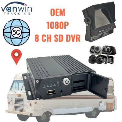8채널 SD 카드 MDVR 5G GPS 차량 추적기 1080P 비디오 레코더 트럭 버스 밴 지원 OEM 서비스