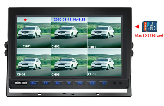 10.1인치 HD TFT LCD 화면 트럭/전차용 방수 차량 디스플레이 DC 12V-24V -30C ~ 80C 밤 모드