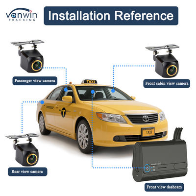 고성능 1-4 카메라 대시캠 비디오 MDVR AADA BSD DMS 와이파이 GPS 4G 기능 택시용 자동차 카메라
