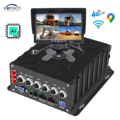 4CH 1080P 차량 모니터링 역 백업 카메라 AI MDVR 시스템 차량 GPS 추적기