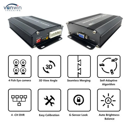 3D HD 1080P 360 차 주차 카메라 트럭 뒤집어 경고 카메라 자동차 360도 카메라 보안 시스템의 조망