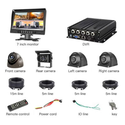 1080P 4채널 차량용 DVR (4G SIM, WiFi, GPS 지원) 차량/트럭 CCTV 카메라 시스템 DVR