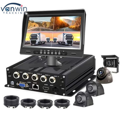 1080P 4채널 차량용 DVR (4G SIM, WiFi, GPS 지원) 차량/트럭 CCTV 카메라 시스템 DVR