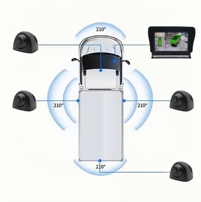 360도 서라운드 뷰 3D 대형 트럭 카메라 시스템 AI 사각지대 감지 트럭 버스 RV 차량 후진 보조