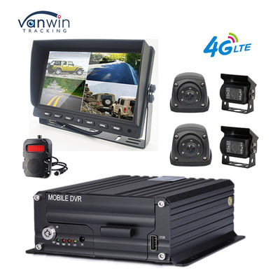 1080P 4CH MDVR 카메라 방수 7인치 모니터 MDVR 레코더 4G GPS 역전화 백업 카메라 차량 버스 트럭 자동차 역전화 보조