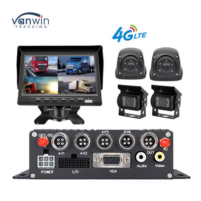 7인치 모니터 4G/GPS 방수 카메라 및 역지원 장치로 트럭용 전문 4CH 1080P MDVR - 모든 함대 관리 솔루션