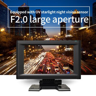 AI MDVR 7인치 터치스크린 비디오 레코더, 4채널 파노라마 모니터링 및 사각지대 감지 시스템 탑재