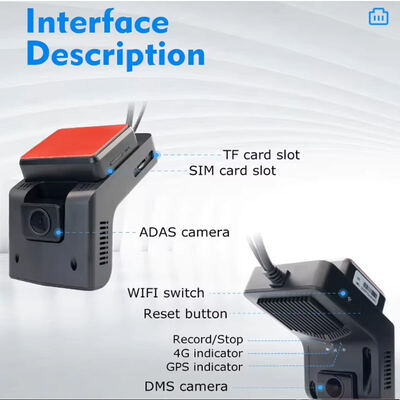 1080P 대시 카메라 ADAS DMS 4G GPS WIFI AI 듀얼 렌즈 자동차 블랙 박스 루프 녹음 야간 시력 택시 버스
