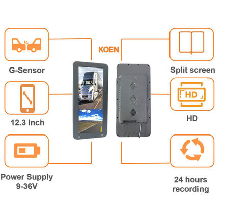 노트 비전, 방수 스플릿 스크린 기능이 있는 프로페셔널 1세대 스마트 HD 자동차 후면 시선 거울