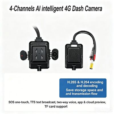 24V 4CH AI 대시 캠 키트 차량 보안 카메라 DVR DMS ADAS BSD 측면 카메라