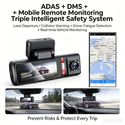 3채널 HD DVR 대시캠 4G 4K 전면 1080P 객실 후면 GPS 추적 ADAS DMS 24/7 주차 모니터 함대 안전