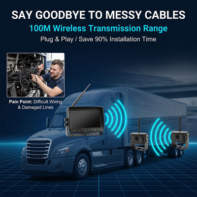 7" IPS 모니터 무선 보안 카메라 시스템 4PCS 카메라 듀얼 밴드 2.4/5.8G