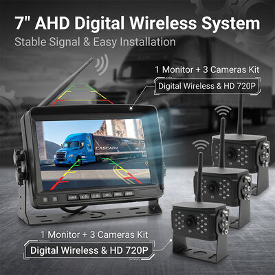 7인치/9인치/10인치 무선 AHD 1080P 카메라 시스템 터치 스크린 모니터 2K 액티브 후면 카메라 키트