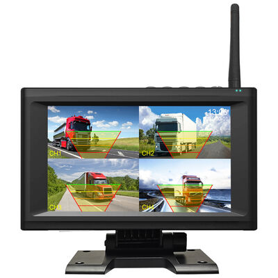 플러그 앤 플레이 1 - 4CH 720P 무선 자기 카메라 시스템 7 " 모니터 BSD 경보 트럭 RV 트레일러 농장 기계에 대한 재충전