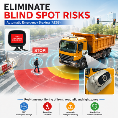 4G 차량용 CCTV DVR, AEBS 자동 비상 제동 시스템, ADAS+DSM+BSD 능동 안전 기능 탑재 (트럭 및 버스용)