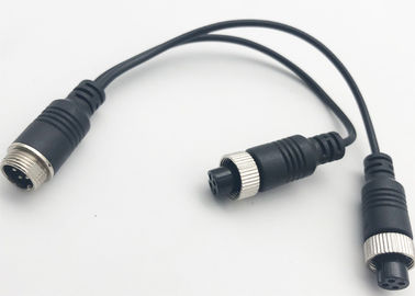 구리 철사 M12 DVR 부속품은 여성 male형 커넥터/접합기에 4개의 Pin 이중으로 합니다