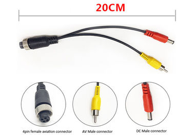 4 핀 항공 커넥터 케이블 BNC RCA 음성적이 DVR 케이블 23 센티미터 길이