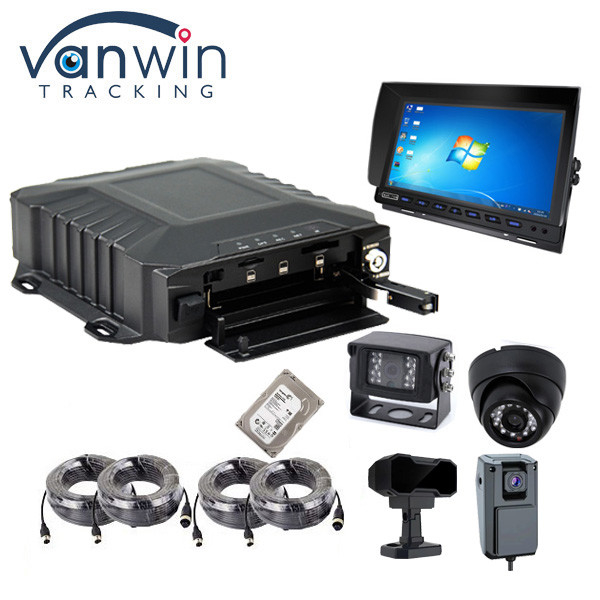 택시 / 버스를 위한 대시캠 4G GPS WIFI와 함께 기능적인 4 채널 모바일 DVR