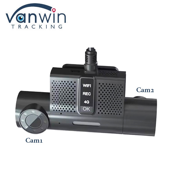 2CH 무료 플랫폼 대시 캠 DVR 모빌 4G GPS MDVR 180도 수직 각