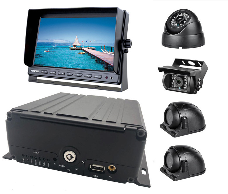 모바일 DVR 시스템 4 채널 1080P H.265 HDD AHD 차량 자동차 DVR 비디오 레코더 트럭 버스 캠퍼 밴