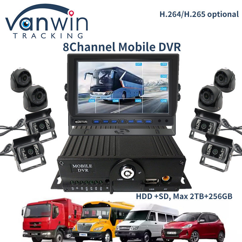 8 채널 1080P AHD 모바일 DVR 차량 CCTV MDVR 2TB HDD 트럭 택시 버스