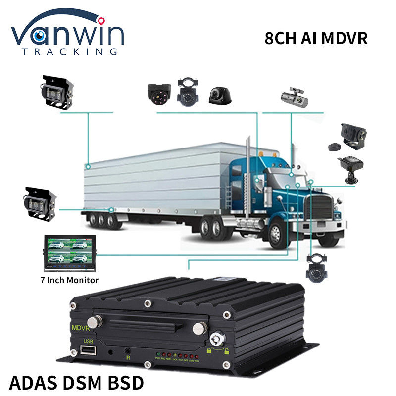 8CH CCTV 레코더 자동차 MDVR 인공지능 안전 조기 경보 시스템 모바일 DVR ADAS DMS BSD