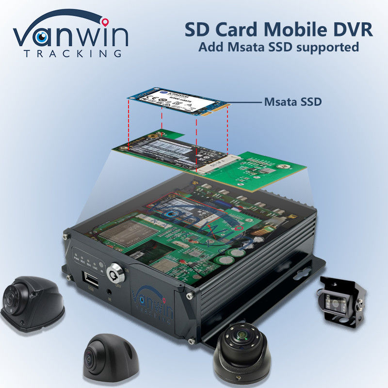 미니 사이즈 추가 Msata SSD 지원 4CH 모바일 DVR 4G 차량 GPS 추적 MDVR