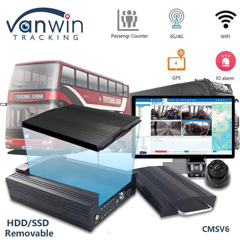 OEM 8CH HD 1080P HDD 모바일 DVR 4G GPS 와이파이 MDVR 함대 관리 시스템