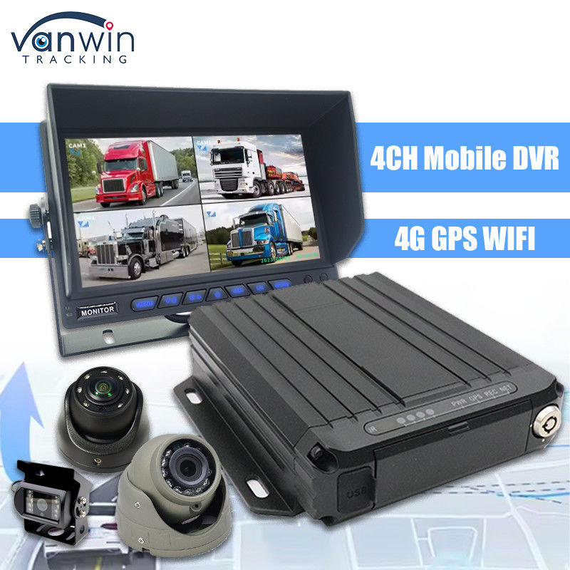 OEM ODM 실시간 4CH GPS 모바일 DVR 4G 1080P 와이파이 듀얼 SD 카드 MDVR 버스