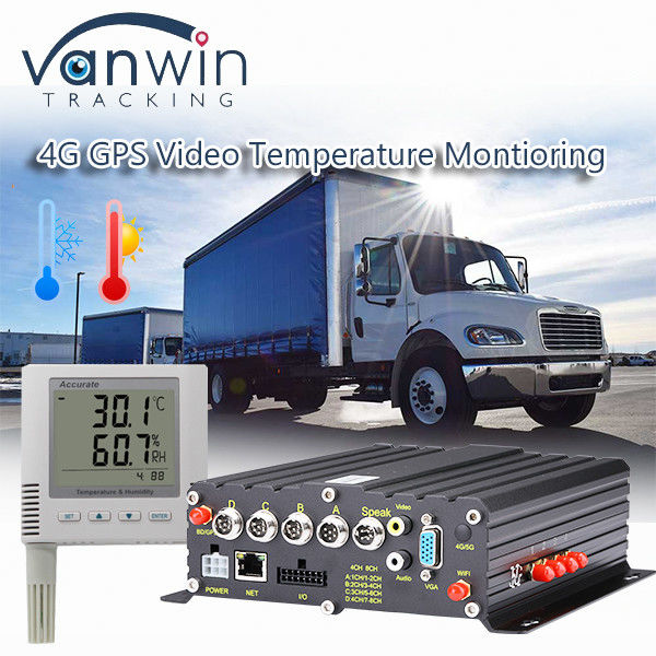 냉장고 트럭 온도 모니터링 시스템 4G 차량 GPS MDVR 모두 하나의 솔루션