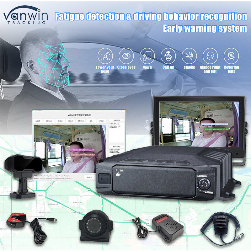 8CH 1080P HDD AI 모바일 DVR 보안 시스템 4G GPS 와이파이 ADAS DSM BSD