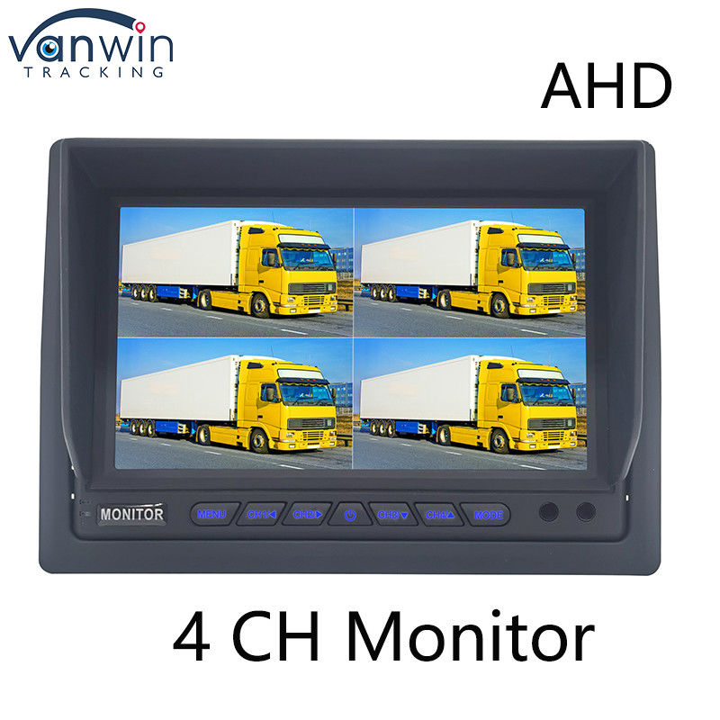 AHD 모니터 4 채널 7 인치 풀 HD1080P MDVR 스플릿 디스플레이 자동차 모니터 차량용
