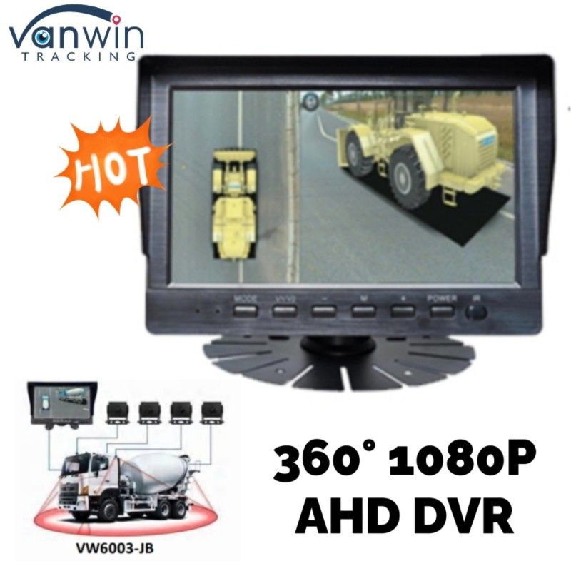 360도 AHD DVR 7 / 9 / 10.1인치 자동차 카메라 녹화 시스템 트럭 버스