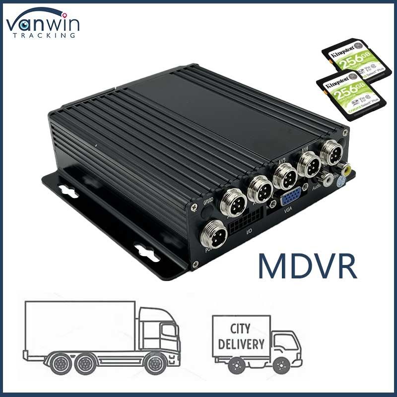 4CH 1080P 듀얼 SD 카드 모바일 DVR 4G GPS1080P 차량 GPS 기능 12개월 보증