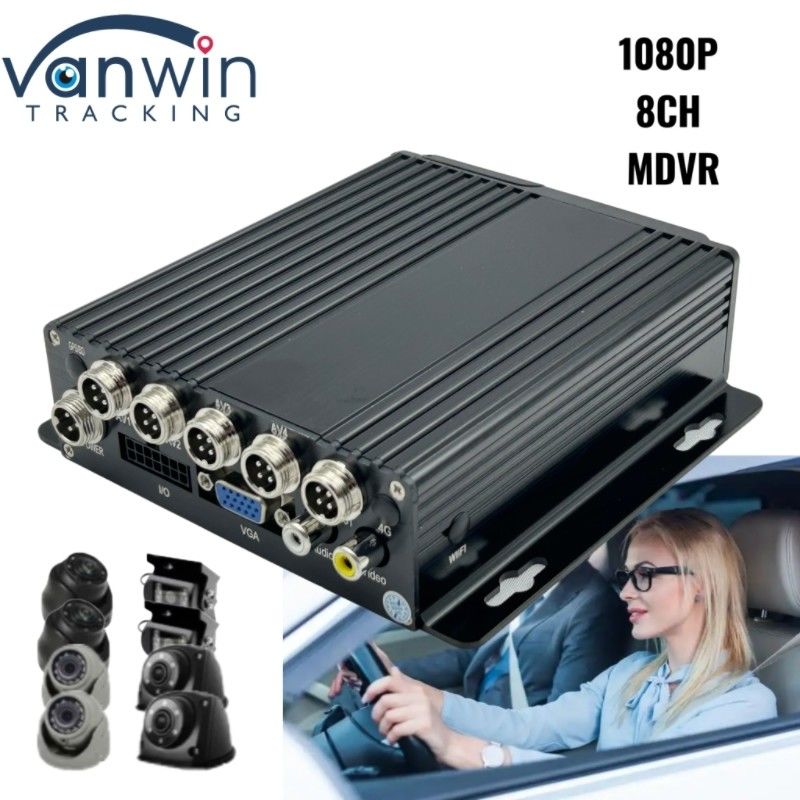 4G SD 카드 MDVR 1080P 8 채널 차량 녹음기 GPS 기능으로 모든 함대에 적합합니다