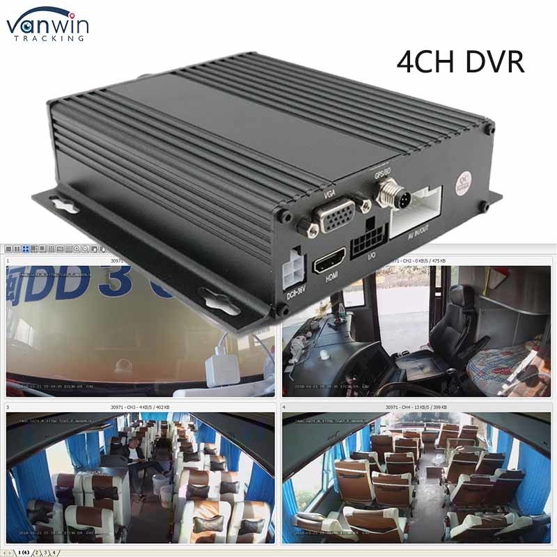 1080P AHD 원격 제어 자동차 버스 RV 3G 4G GPS 모바일 HD 4CH DVR 비디오 레코더