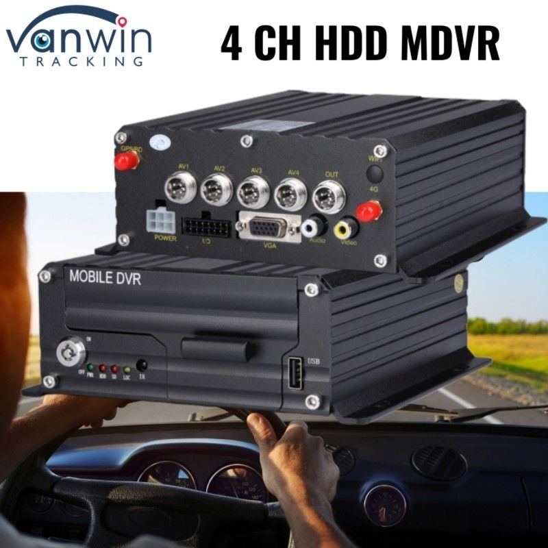 4CH 1080P DVR 함대 관리 시스템 HDD 디지털 비디오 레코더 4G GPS 차량 추적기