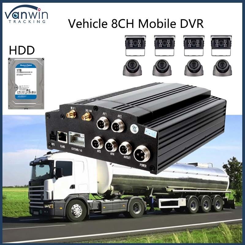8CH 자동차 1080P H. 265 HDD 모바일 DVR 트럭 MDVR 원격 모니터링 차량 MDVR