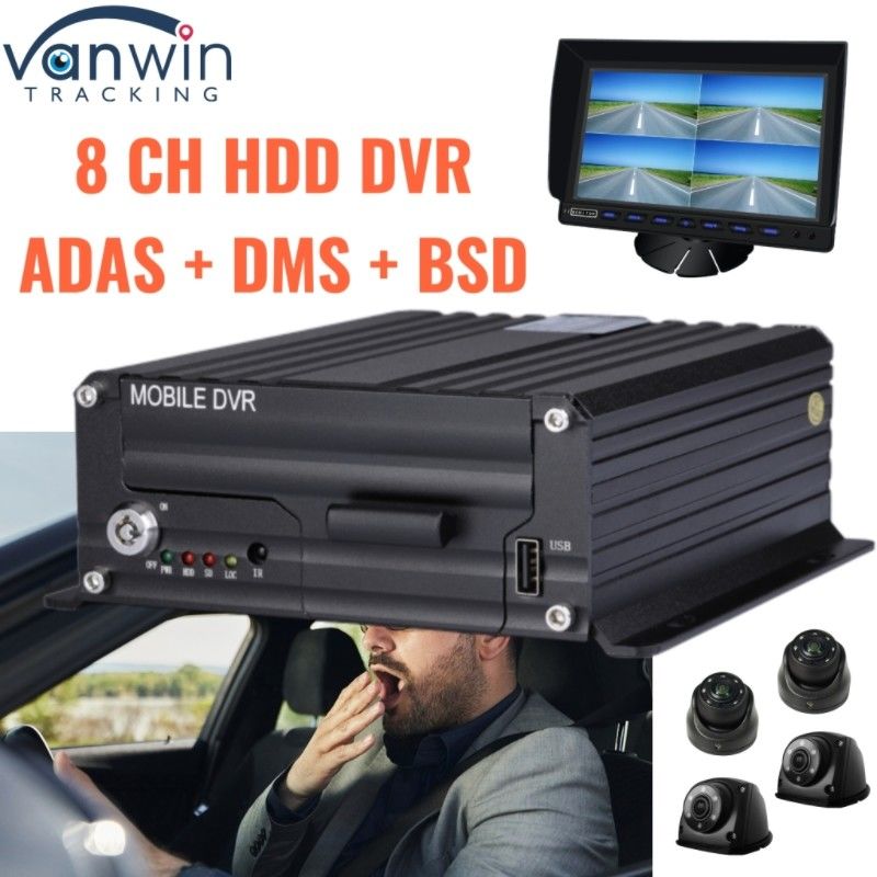 차량 보안 모니터링을 위한 ADAS DMS BSD 4G GPS와 함께 고급 8CH AI HDD DVR