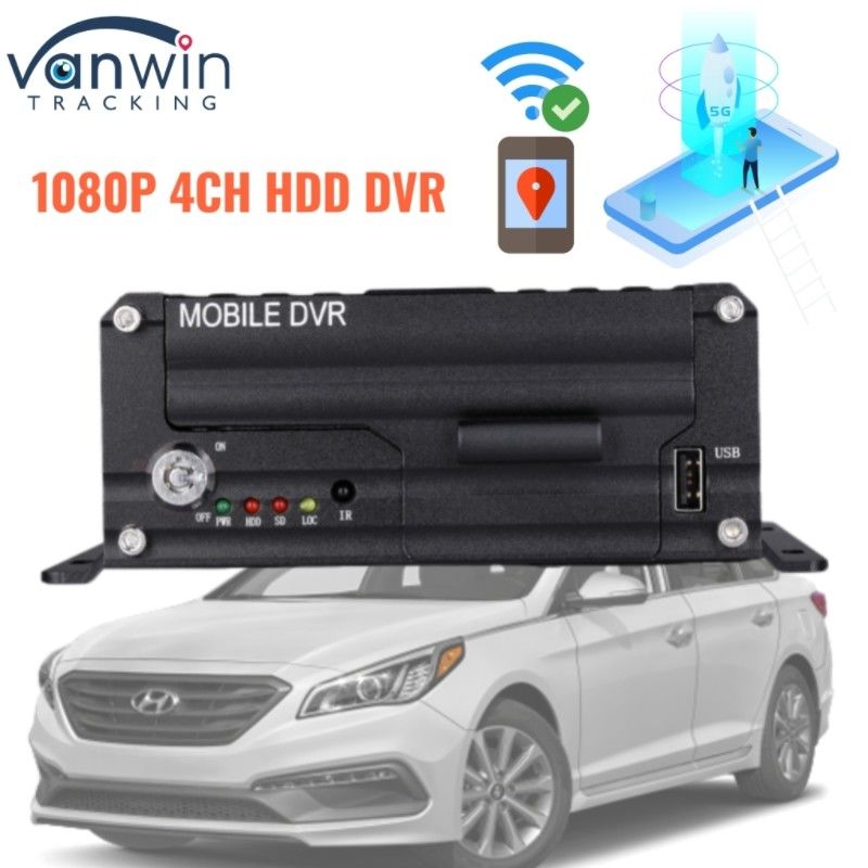 1080P 4CH HDD DVR 5G GPS 추적기 차량 모니터링 시스템 함대 안전