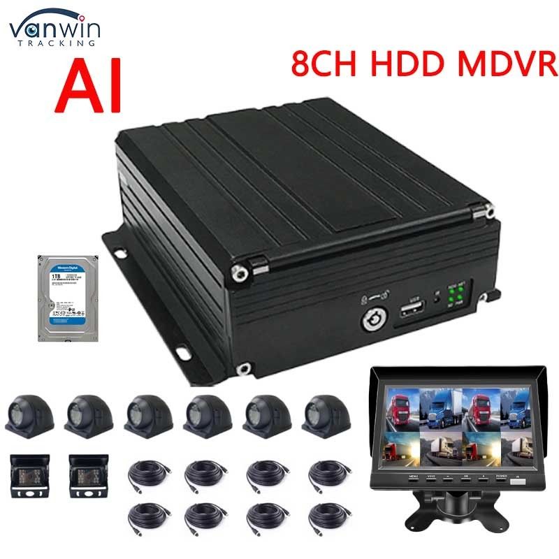 8CH AI ADAS DMS 모바일 DVR 4G GPS1080P HD 지원 OEM HDD SSD MDVR 트럭 버스 차량 비디오 레코더