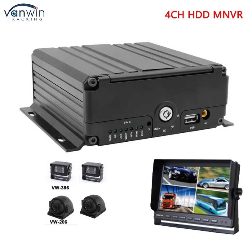 4CH 1080P AHD 3G 4G WIFI 및 GPS SD HHD 버스 / 트럭 / 택시용 모바일 NVR