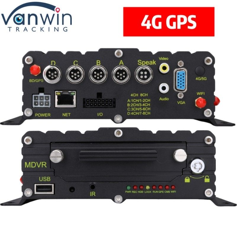 전문 차량 감시 시스템 4 CH HDD MNVR 4G GPS 모든 함대