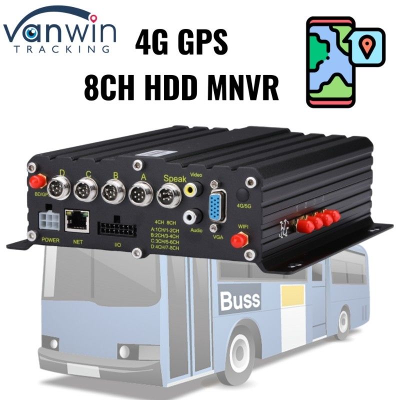 OEM 8 채널 HDD MNVR 트럭 버스 밴 함대용 차량 안전 비디오 레코더